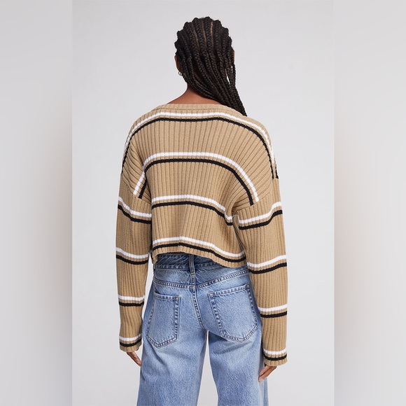 PacSun LA Hearts '90s Girl V Neck Cropped Sweater - Picture 3 of 7